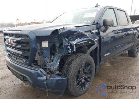 2021 GMC Sierra 1500 4Wd Short Box Elevation from USA, damaged, VIN 3GTU9CED3MG176496